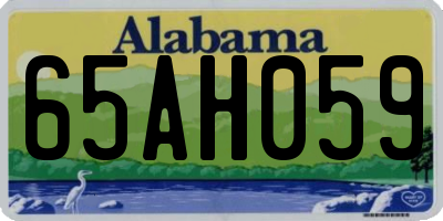 AL license plate 65AH059