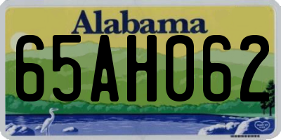 AL license plate 65AH062