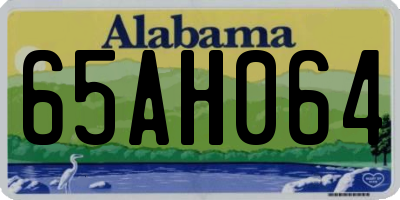 AL license plate 65AH064