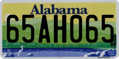AL license plate 65AH065