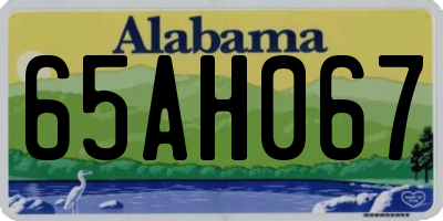 AL license plate 65AH067