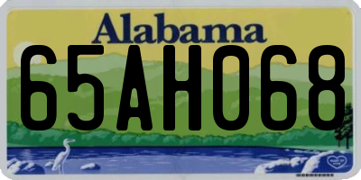 AL license plate 65AH068