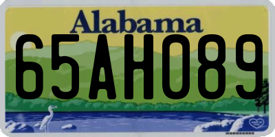 AL license plate 65AH089