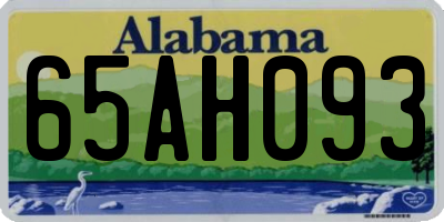 AL license plate 65AH093