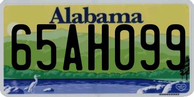 AL license plate 65AH099