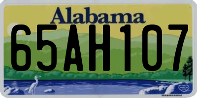 AL license plate 65AH107