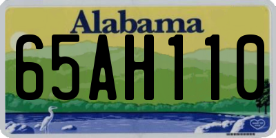 AL license plate 65AH110