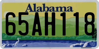 AL license plate 65AH118