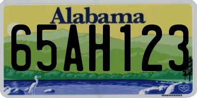 AL license plate 65AH123