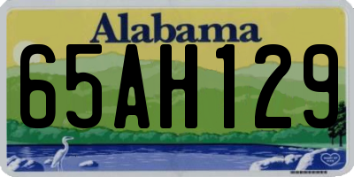 AL license plate 65AH129