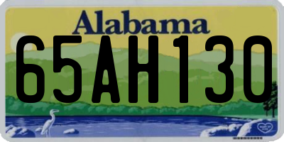 AL license plate 65AH130