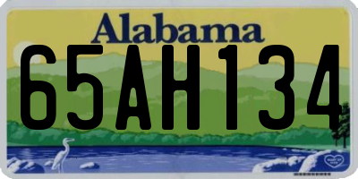AL license plate 65AH134