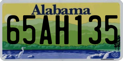 AL license plate 65AH135