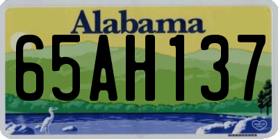 AL license plate 65AH137