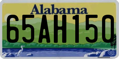 AL license plate 65AH150