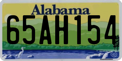 AL license plate 65AH154
