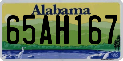 AL license plate 65AH167