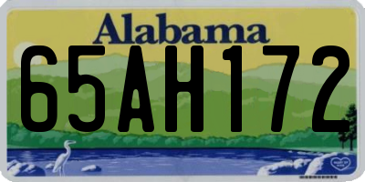 AL license plate 65AH172