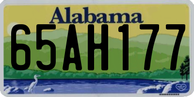 AL license plate 65AH177