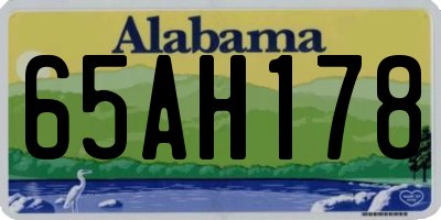 AL license plate 65AH178