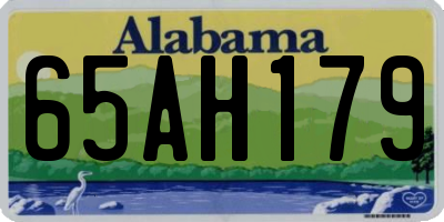 AL license plate 65AH179