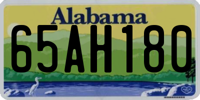 AL license plate 65AH180