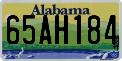AL license plate 65AH184