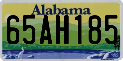 AL license plate 65AH185