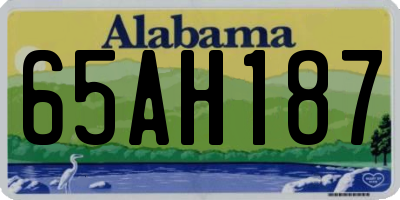 AL license plate 65AH187