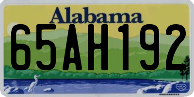 AL license plate 65AH192