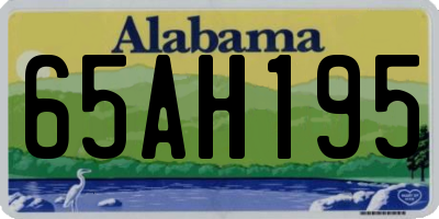 AL license plate 65AH195