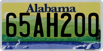 AL license plate 65AH200