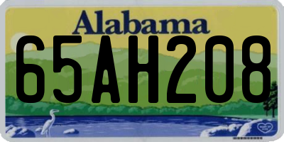 AL license plate 65AH208