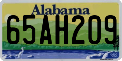 AL license plate 65AH209