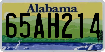 AL license plate 65AH214