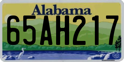 AL license plate 65AH217
