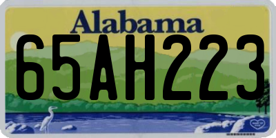 AL license plate 65AH223