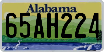 AL license plate 65AH224
