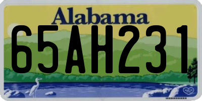 AL license plate 65AH231