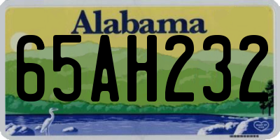AL license plate 65AH232