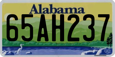 AL license plate 65AH237