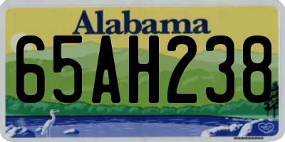 AL license plate 65AH238
