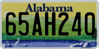 AL license plate 65AH240
