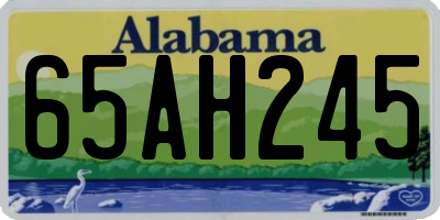 AL license plate 65AH245