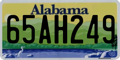 AL license plate 65AH249