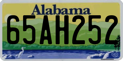 AL license plate 65AH252