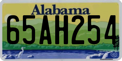 AL license plate 65AH254
