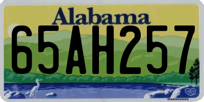 AL license plate 65AH257