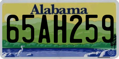 AL license plate 65AH259