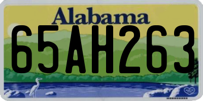 AL license plate 65AH263